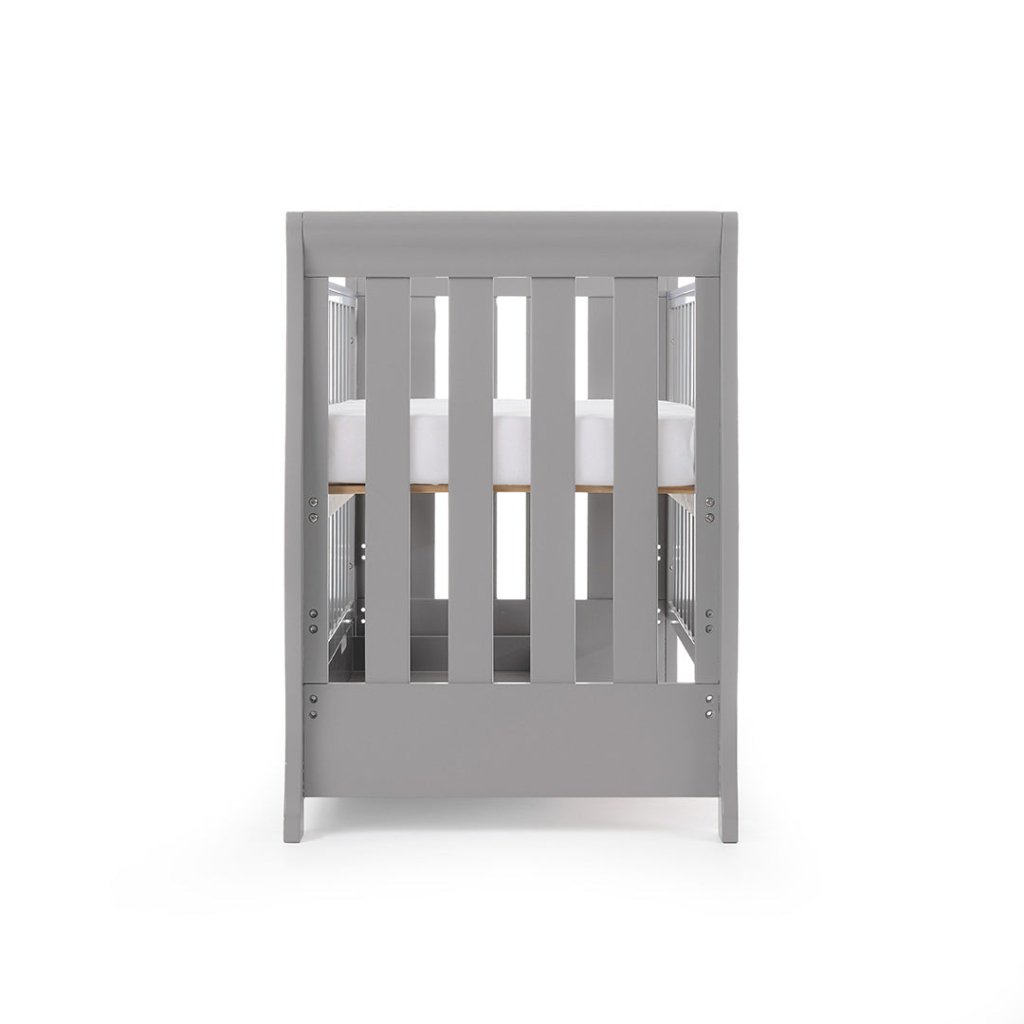 Bambinista-OBABY-Home-OBABY Stamford Mini Sleigh Cot Bed - Taupe Grey