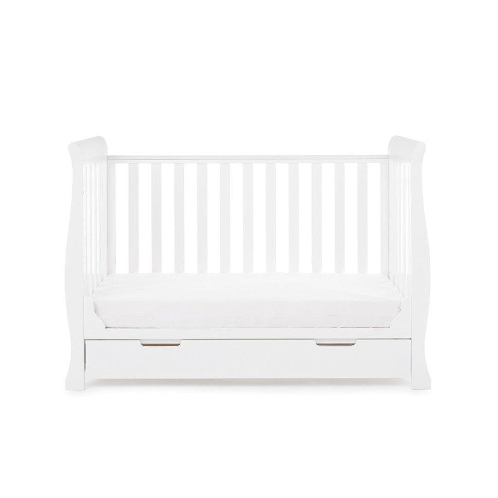 Bambinista-OBABY-Home-OBABY Stamford Mini Sleigh Cot Bed - White