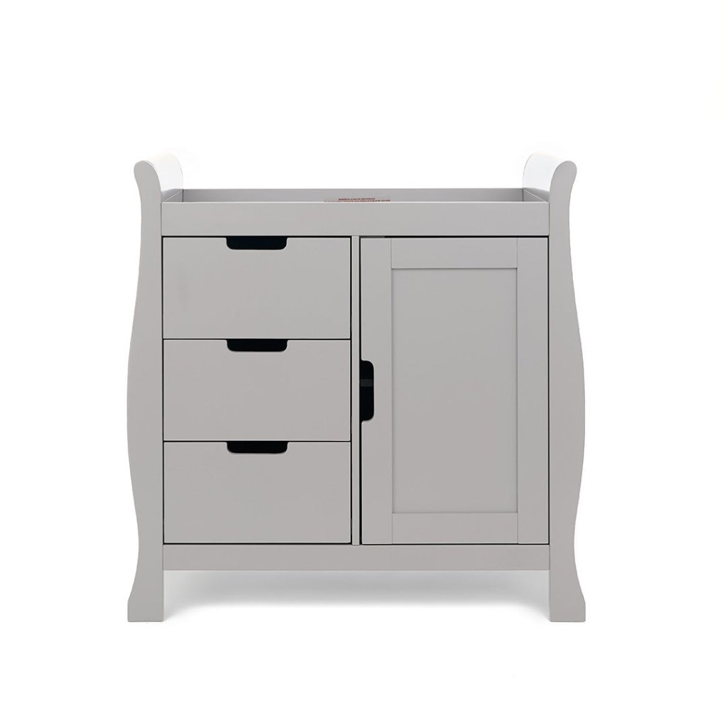 Bambinista-OBABY-Home-OBABY Stamford Sleigh Closed Changing Unit - Warm Grey