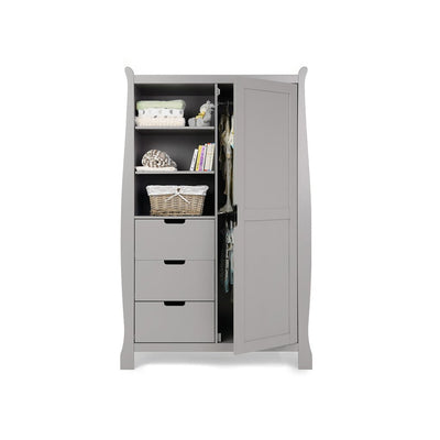 Bambinista-OBABY-Home-OBABY Stamford Sleigh Double Wardrobe - Warm Grey