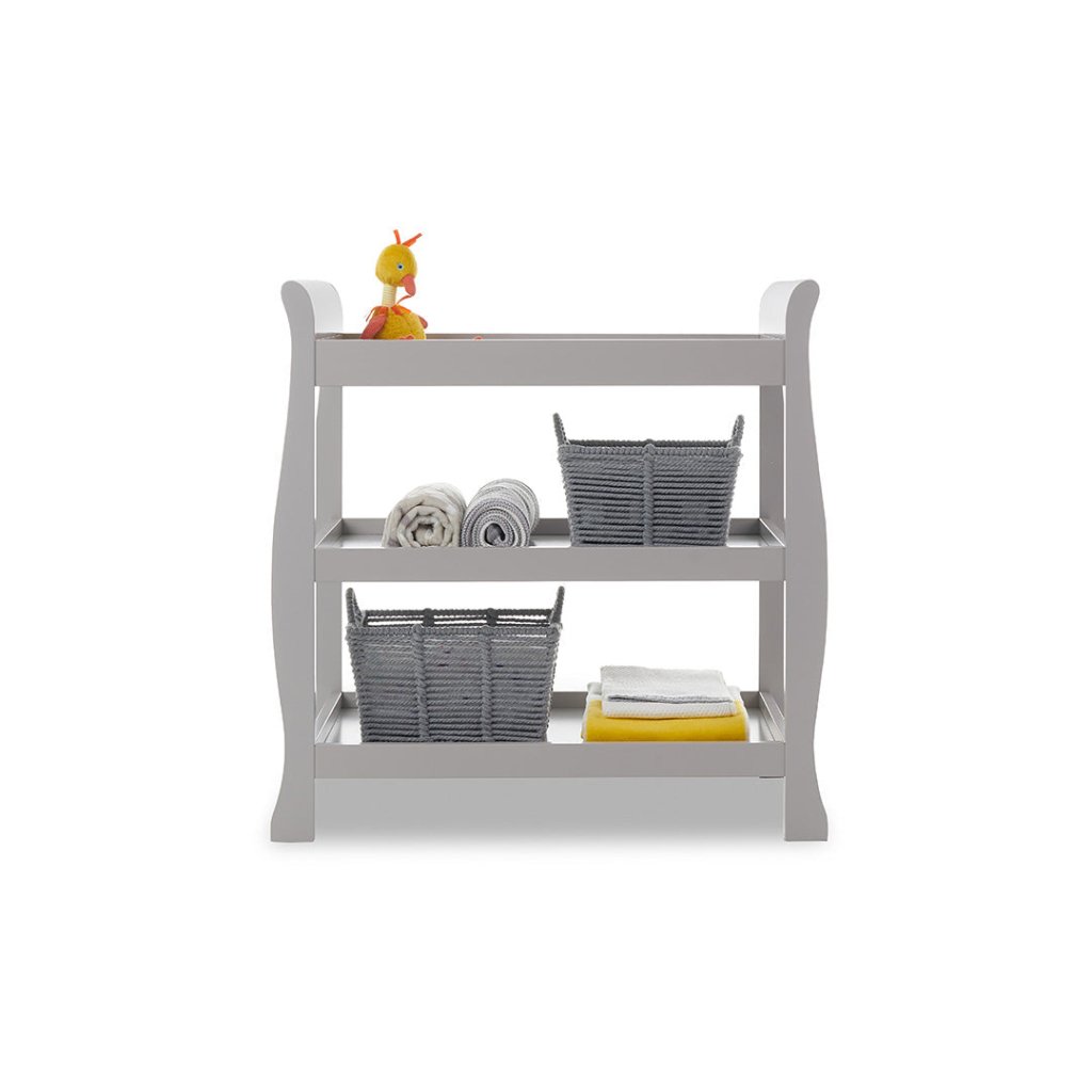 Bambinista-OBABY-Home-OBABY Stamford Sleigh Open Changing Unit - Warm Grey