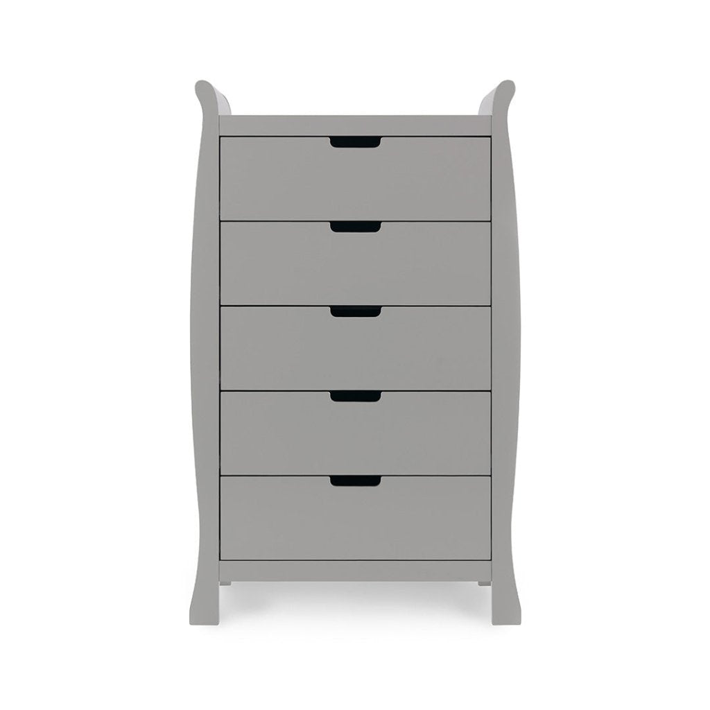 Bambinista-OBABY-Home-OBABY Stamford Sleigh Tall Chest of Drawers - Warm Grey