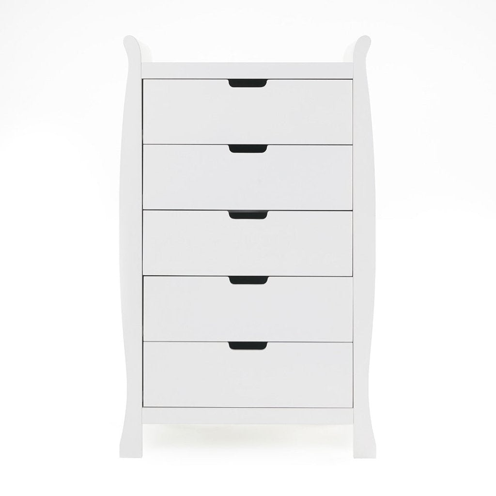 Bambinista-OBABY-Home-OBABY Stamford Sleigh Tall Chest of Drawers - White
