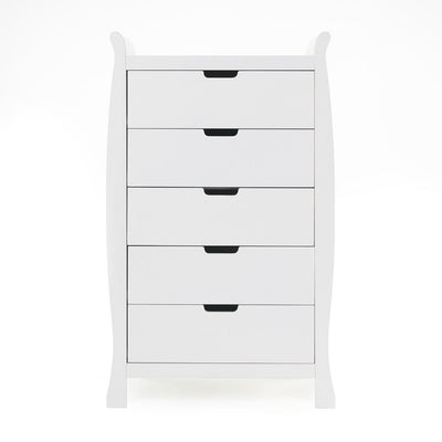 Bambinista-OBABY-Home-OBABY Stamford Sleigh Tall Chest of Drawers - White
