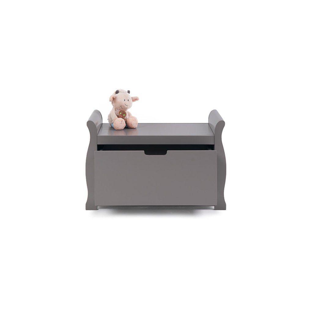 Bambinista-OBABY-Home-OBABY Stamford Sleigh Toy Box - Taupe Grey