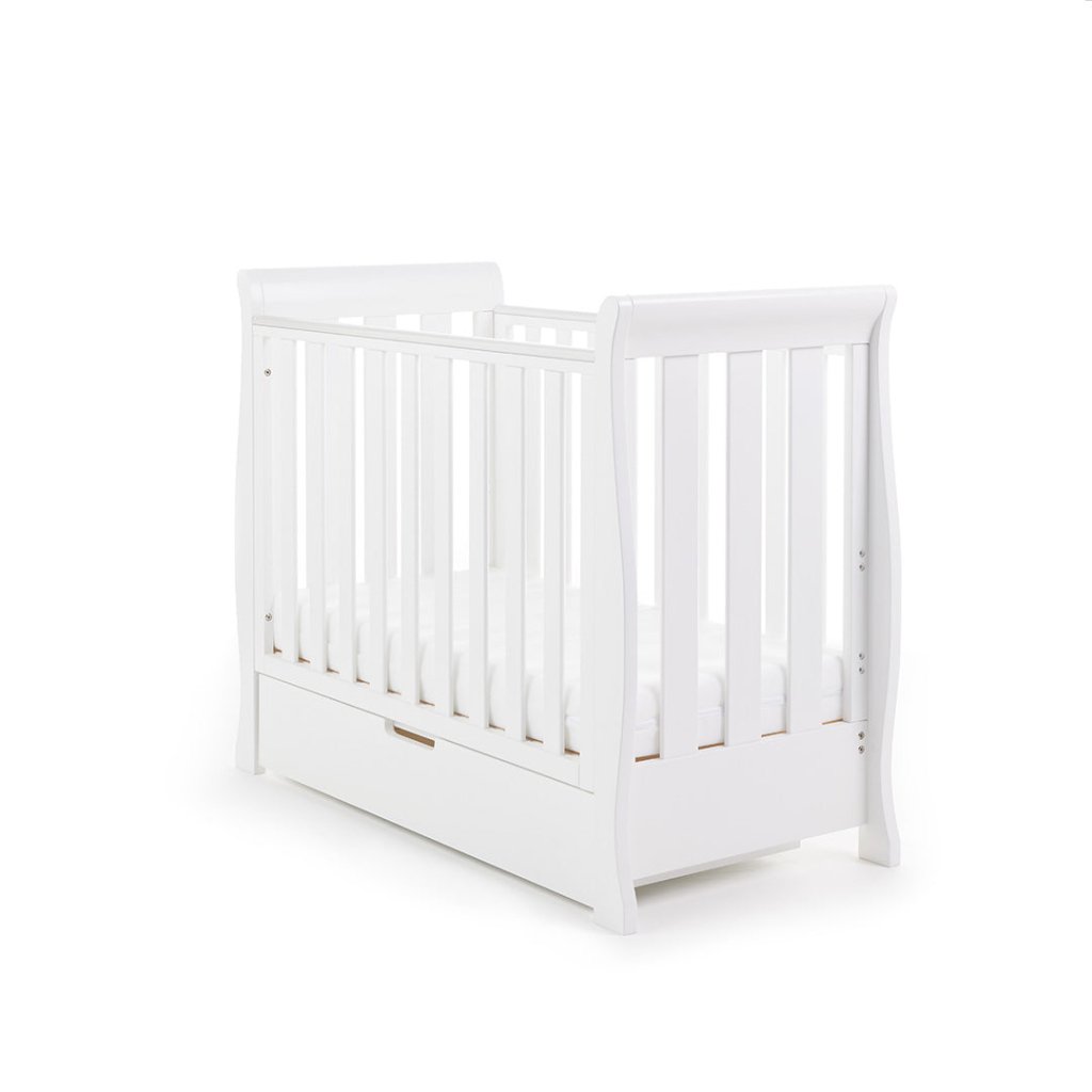 Bambinista-OBABY-Home-OBABY Stamford Space Saver Sleigh 2 Piece Room Set - White