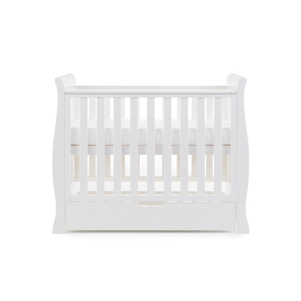 Bambinista-OBABY-Home-OBABY Stamford Space Saver Sleigh 2 Piece Room Set - White