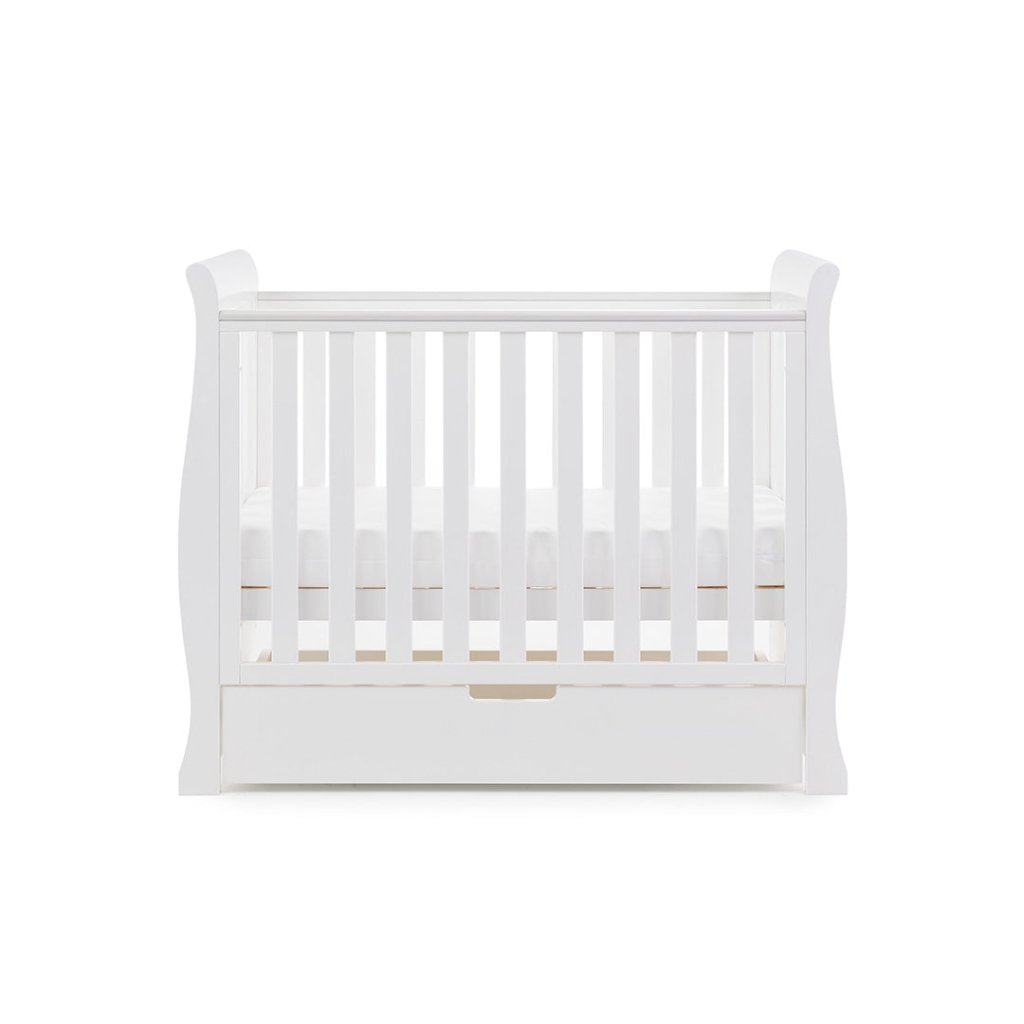 Bambinista-OBABY-Home-OBABY Stamford Space Saver Sleigh 2 Piece Room Set - White