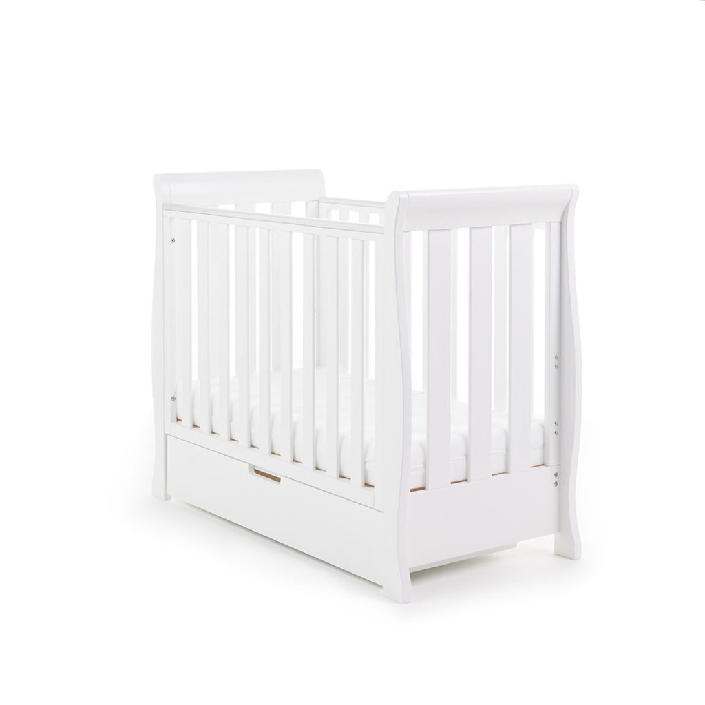 Bambinista-OBABY-Home-OBABY Stamford Space Saver Sleigh 3 Piece Room Set - White