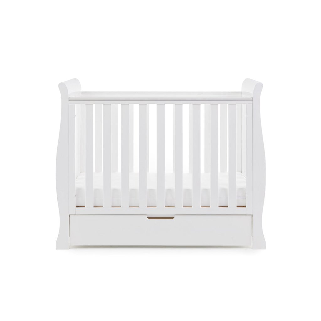 Bambinista-OBABY-Home-OBABY Stamford Space Saver Sleigh 3 Piece Room Set - White