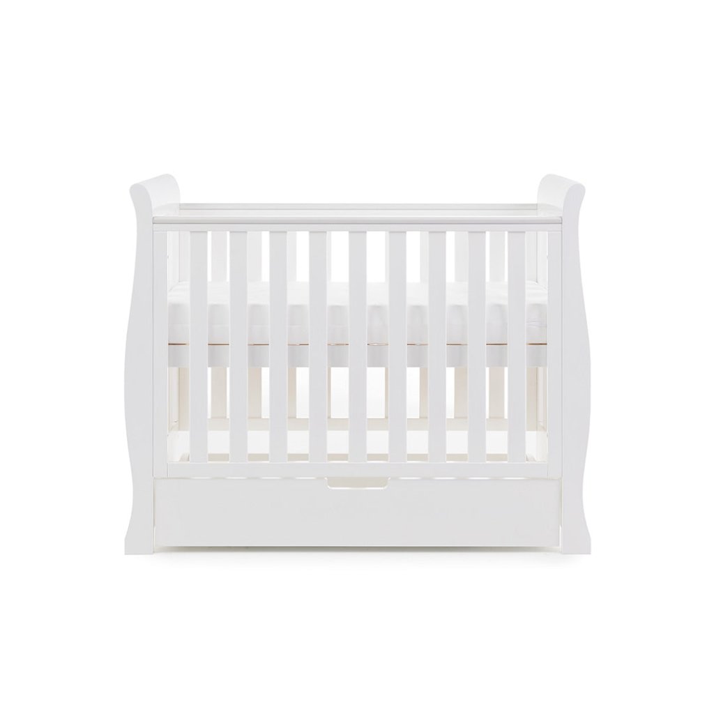 Bambinista-OBABY-Home-OBABY Stamford Space Saver Sleigh 3 Piece Room Set - White