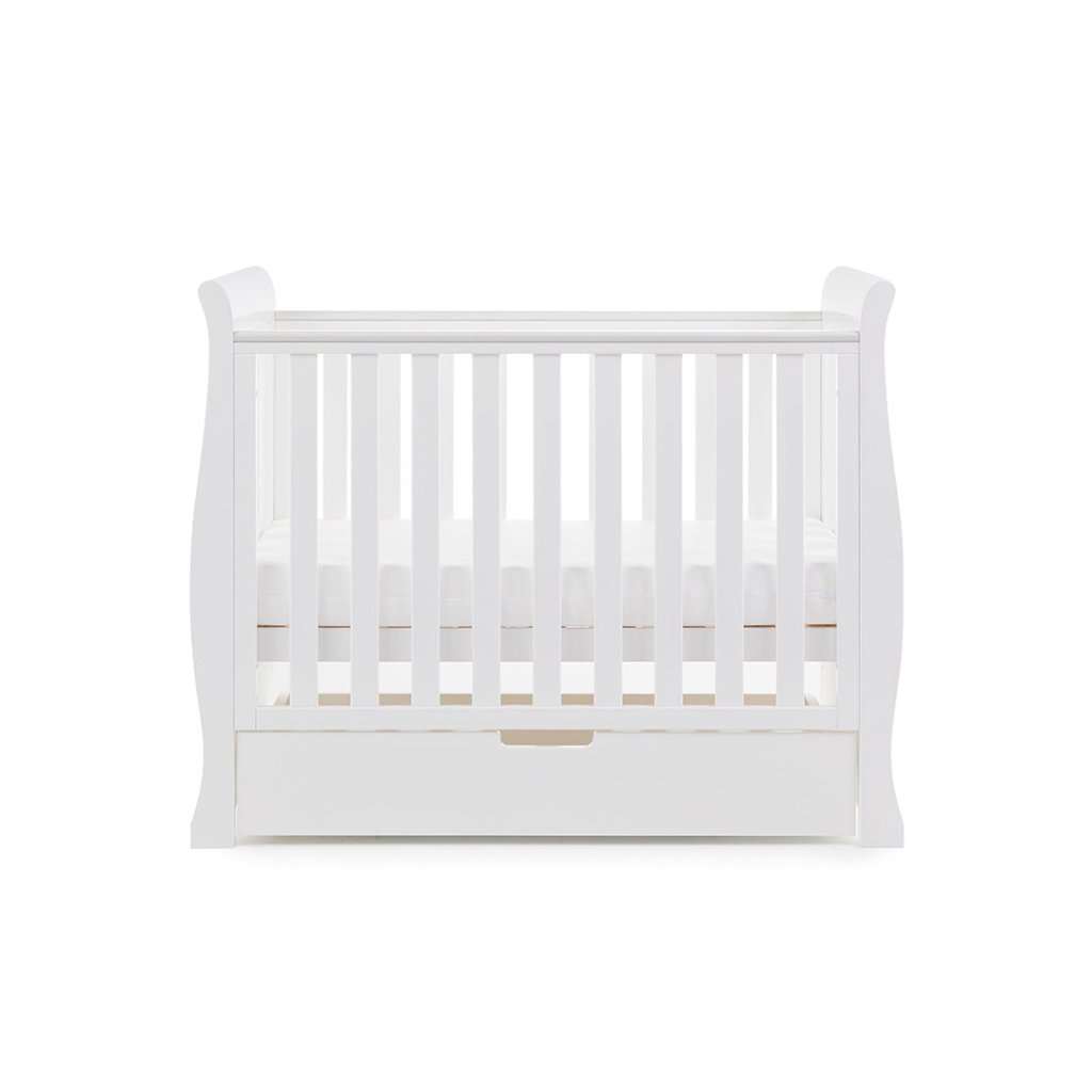Bambinista-OBABY-Home-OBABY Stamford Space Saver Sleigh 3 Piece Room Set - White
