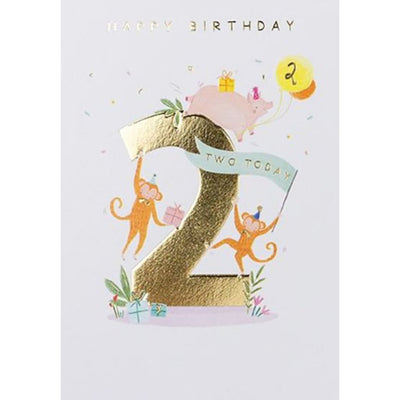 Bambinista-PAPERLINK-Gift Cards-PAPERLINK Age 2 Birthday Animals ‘Sunbeam ’