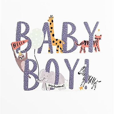Bambinista-PAPERLINK-Gift Cards-PAPERLINK NEW BABY BOY Birth Congrats Card
