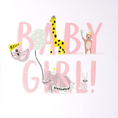 Bambinista-PAPERLINK-Gift Cards-PAPERLINK NEW BABY GIRL Birth Congrats Card