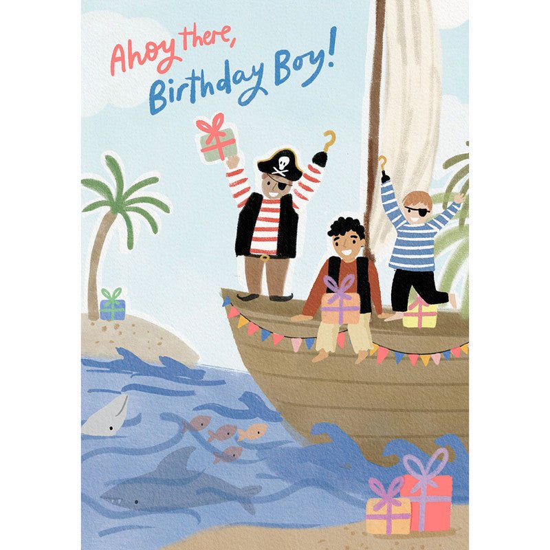 Bambinista-PAPERLINK-Gift Cards-PAPERLINK Pirates Little Adventurer Birthday Card