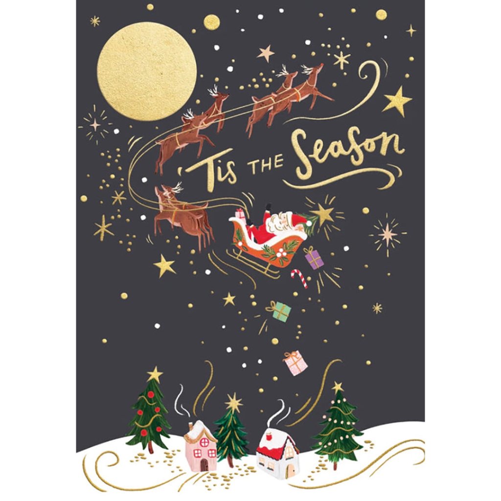 Bambinista-PAPERLINK-Gift Cards-PAPERLINK Santa Sleigh Christmas ‘Joyeux Noel'