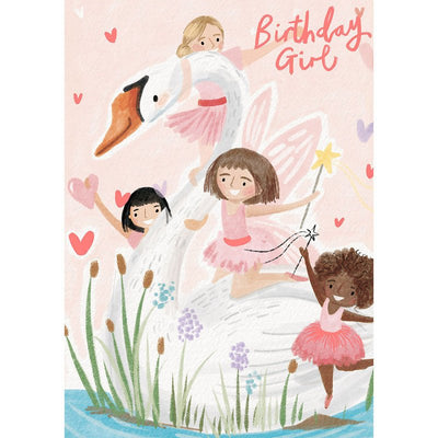 Bambinista-PAPERLINK-Gift Cards-PAPERLINK Swan Little Adventurer Birthday Card