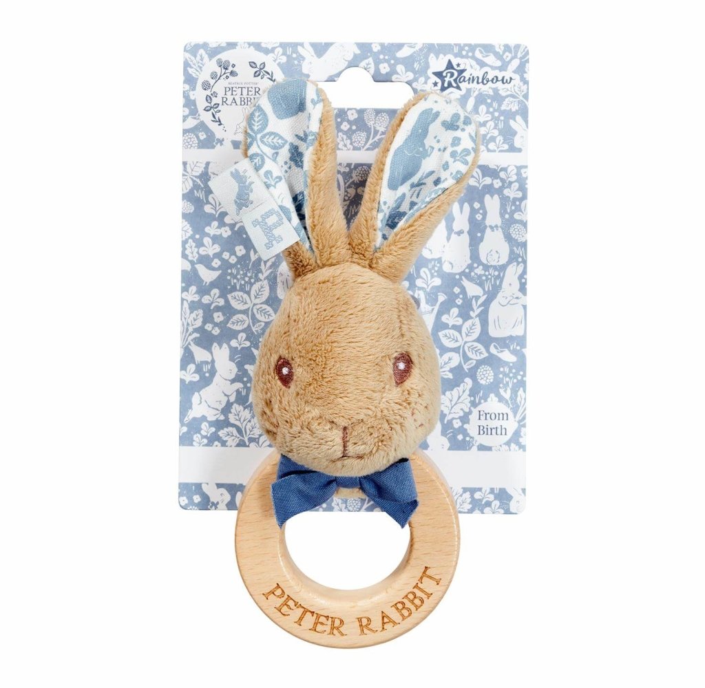 Bambinista-PETER RABBIT-Toys-PETER RABBIT Signature Peter Rabbit Wooden Ring Rattle