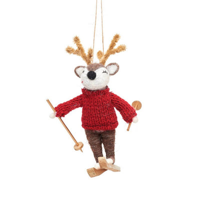 Bambinista-SASS AND BELLE-Decor-SASS AND BELLE Deer on Skis Felt Decoration