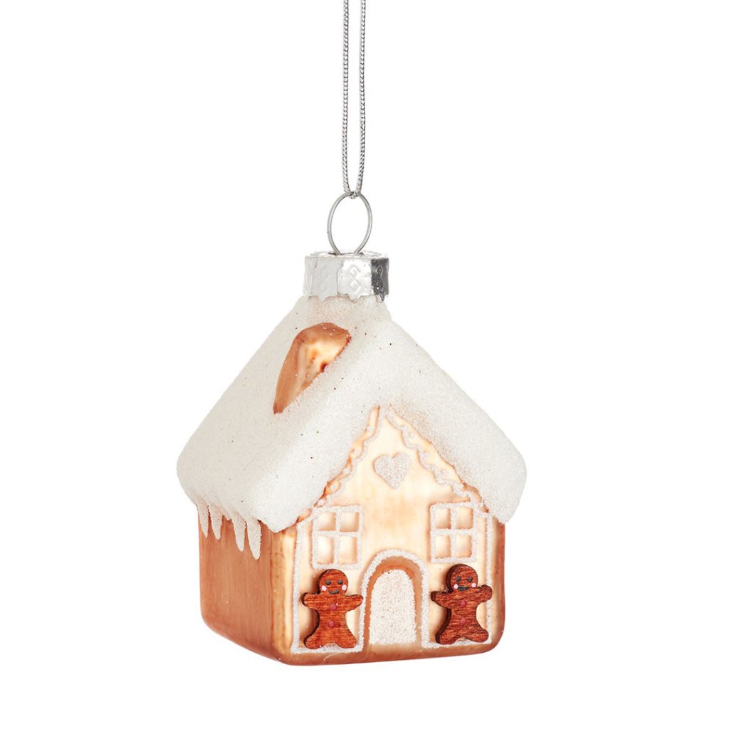Bambinista-SASS AND BELLE-Decor-SASS AND BELLE Gingerbread House Shaped Bauble