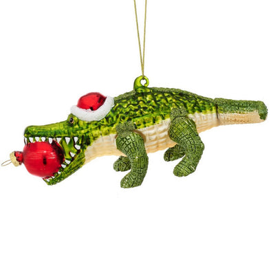Bambinista-SASS AND BELLE-Decor-SASS AND BELLE Jungle Fun Santa Alligator Shaped Bauble