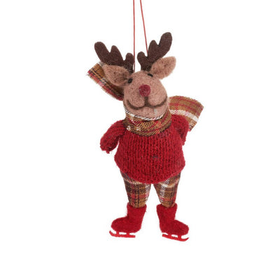 Bambinista-SASS AND BELLE-Decor-SASS AND BELLE Rudi Rudolph on Skates Felt Decoration