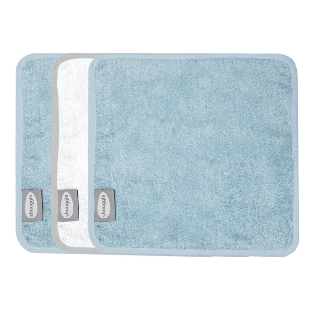 Bambinista-SHNUGGLE-Towels-SHNUGGLE Washcloths - Blue