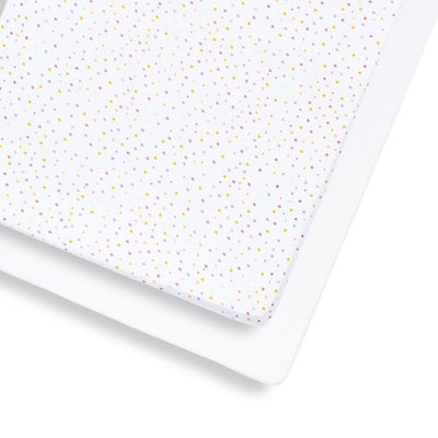 Bambinista-SNUZ-Bedding-Snuz 2 Pack Cot & Cot Bed Fitted Sheet – Multi Spot