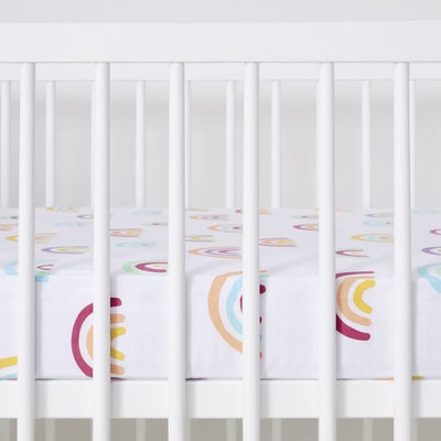 Bambinista-SNUZ-Bedding-Snuz 2 Pack Cot & Cot Bed Fitted Sheet – Rainbow