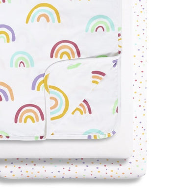 Bambinista-SNUZ-Bedding-Snuz 3 Piece Crib Bedding Set – Rainbow