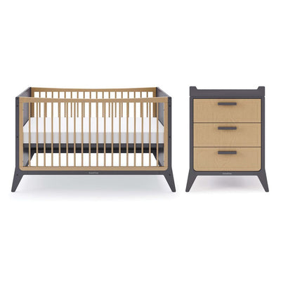 Bambinista-SNUZ-Furniture-SNUZFINO 2 pc Nursery Furniture Set - Slate
