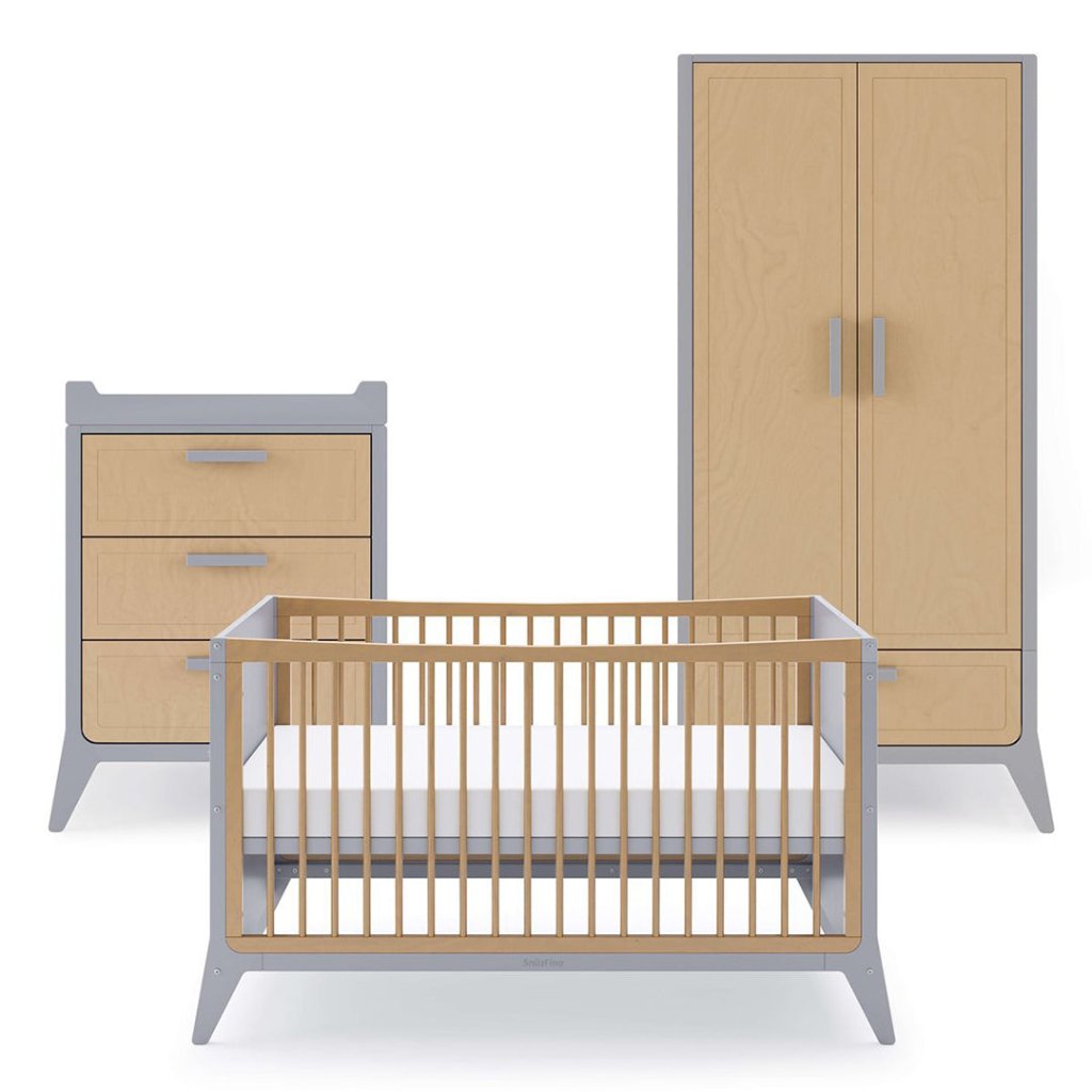 Bambinista-SNUZ-Furniture-SNUZFINO 3 pc Nursery Furniture Set - Dove