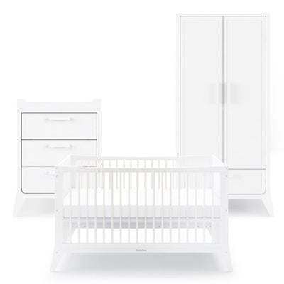 Bambinista-SNUZ-Furniture-SNUZFINO 3 pc Nursery Furniture Set - White