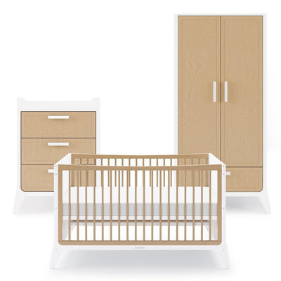 Bambinista-SNUZ-Furniture-SNUZFINO 3 pc Nursery Furniture Set - White Natural