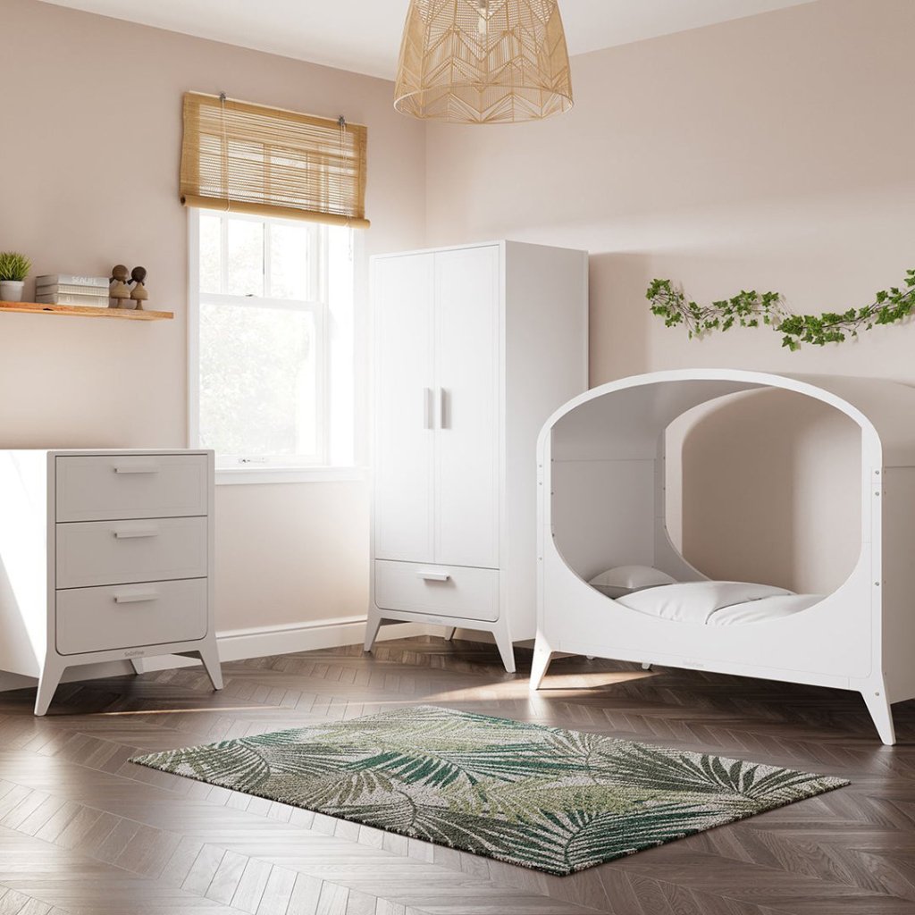 Bambinista-SNUZ-Furniture-SNUZFINO 3pc Nursery Furniture Set + Toddler Set - White