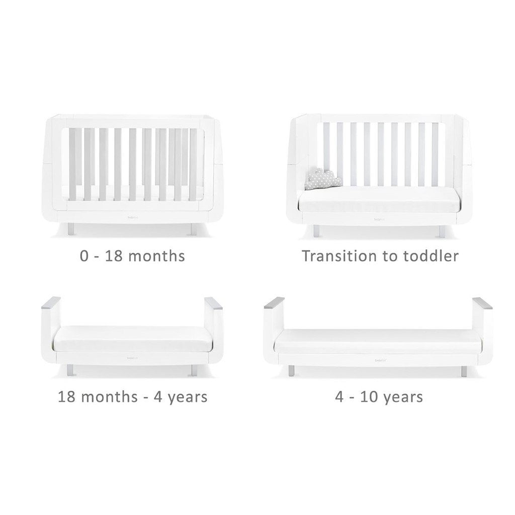 Bambinista-SNUZ-Furniture-SnuzKot Mode Cot Bed – Grey