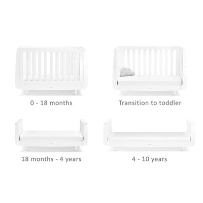 Bambinista-SNUZ-Furniture-SnuzKot Mode Cot Bed – White