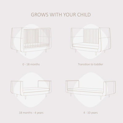 Bambinista-SNUZ-Furniture-SnuzKot Skandi 2 Piece Nursery Furniture Set - Ebony