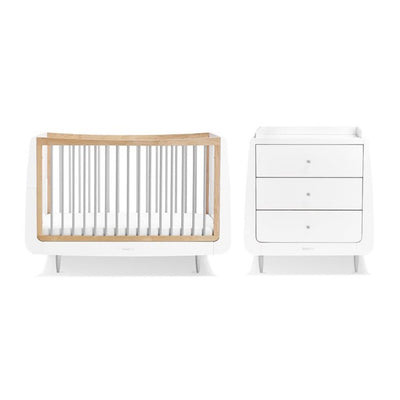 Bambinista-SNUZ-Furniture-SnuzKot Skandi 2 Piece Nursery Furniture Set  - Grey