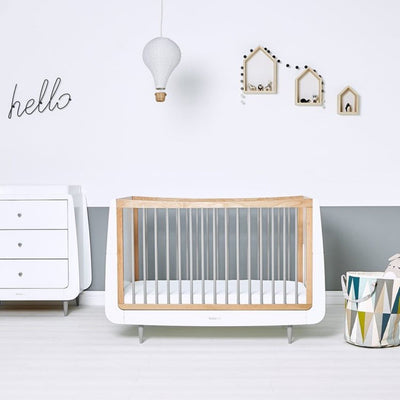 Bambinista-SNUZ-Furniture-SnuzKot Skandi 2 Piece Nursery Furniture Set  - Grey