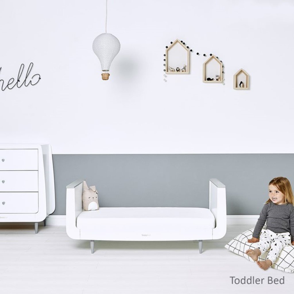 Bambinista-SNUZ-Furniture-SnuzKot Skandi 2 Piece Nursery Furniture Set  - Grey