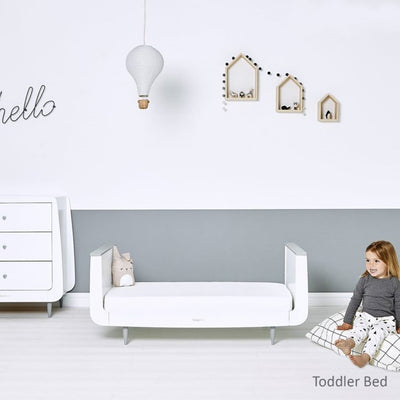 Bambinista-SNUZ-Furniture-SnuzKot Skandi 2 Piece Nursery Furniture Set  - Grey