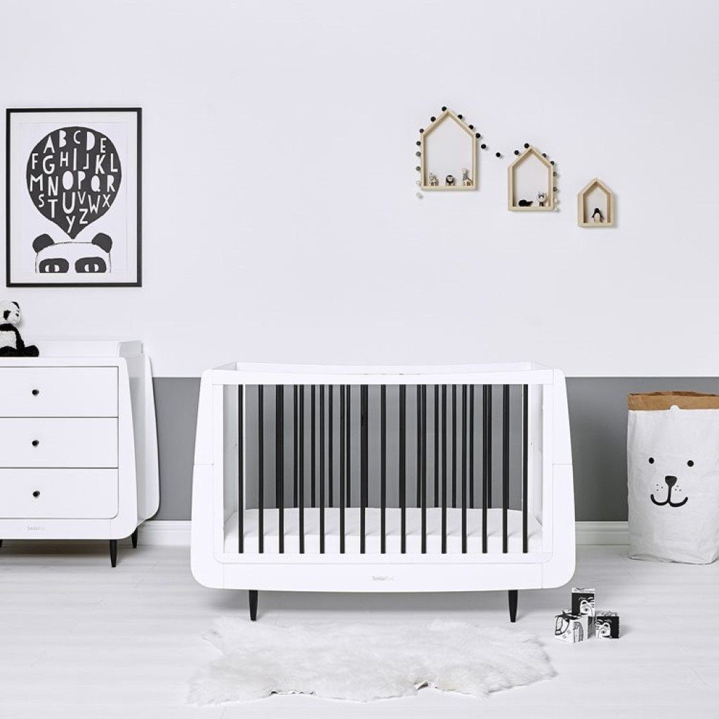 Bambinista-SNUZ-Furniture-SnuzKot Skandi 2 Piece Nursery Furniture Set - Mono