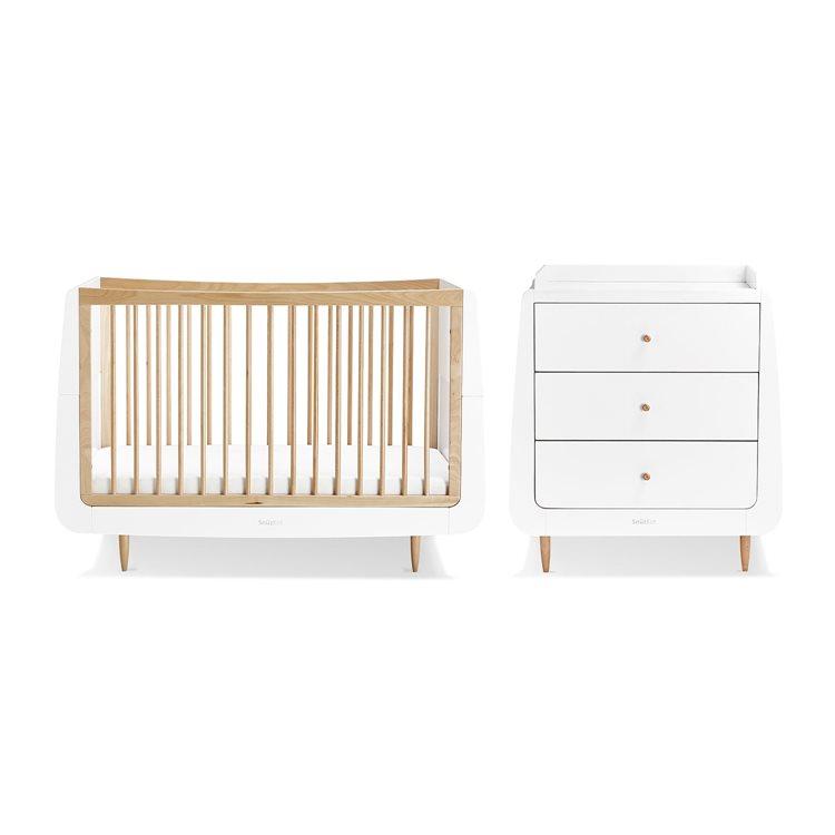 Bambinista-SNUZ-Furniture-SnuzKot Skandi 2 Piece Nursery Furniture Set - Natural