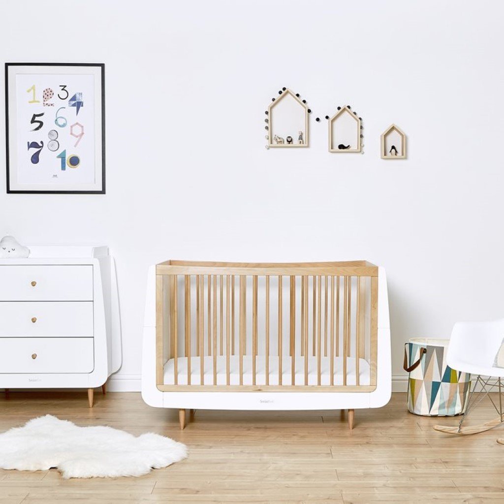 Bambinista-SNUZ-Furniture-SnuzKot Skandi 2 Piece Nursery Furniture Set - Natural