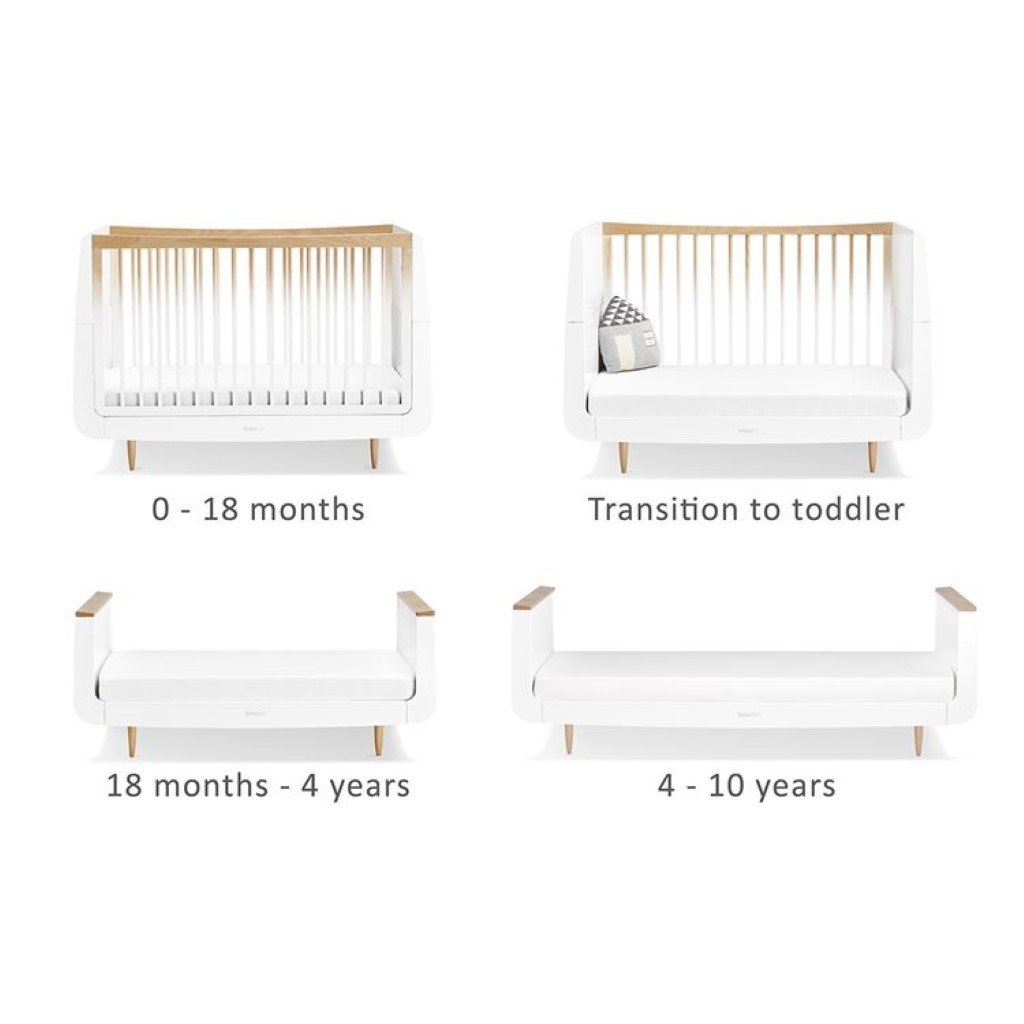 Bambinista-SNUZ-Furniture-SnuzKot Skandi 2 Piece Nursery Furniture Set - Ombre