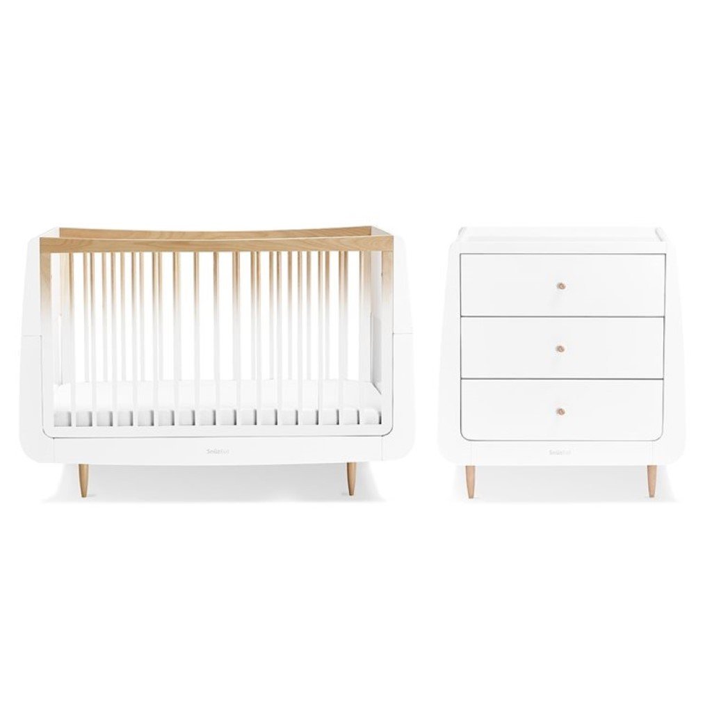 Bambinista-SNUZ-Furniture-SnuzKot Skandi 2 Piece Nursery Furniture Set - Ombre