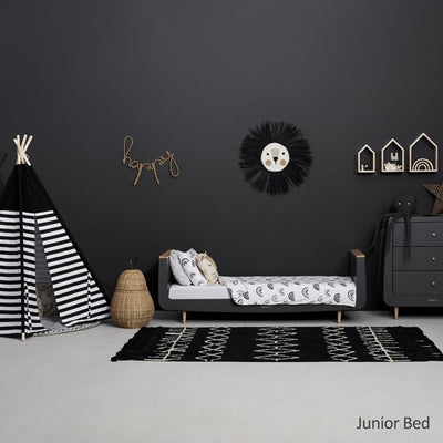 Bambinista-SNUZ-Furniture-SnuzKot Skandi 2 Piece Nursery Furniture Set - Slate Natural