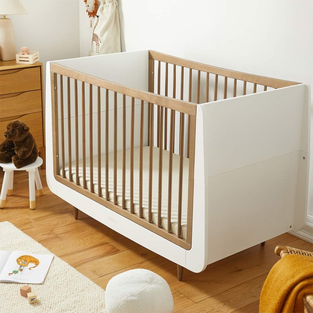 Bambinista-SNUZ-Furniture-SnuzKot Skandi 2 Piece Nursery Furniture Set - Walnut